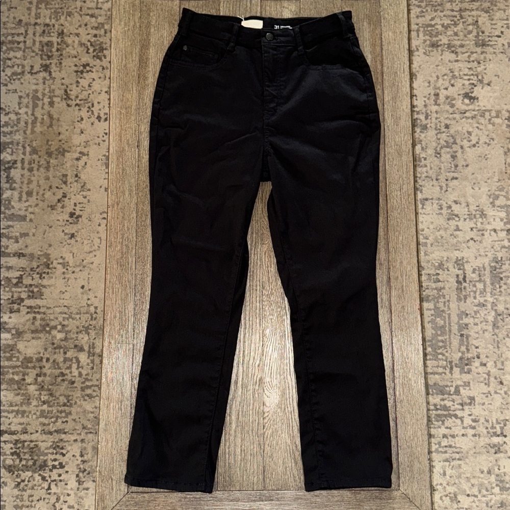 Pilcro Anthropologie Knightsbridge Slim Tuck Denim Jeans Black